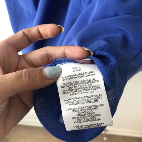 BCBGeneration Blue Azure V-Neck Dress - Picture 9 of 10